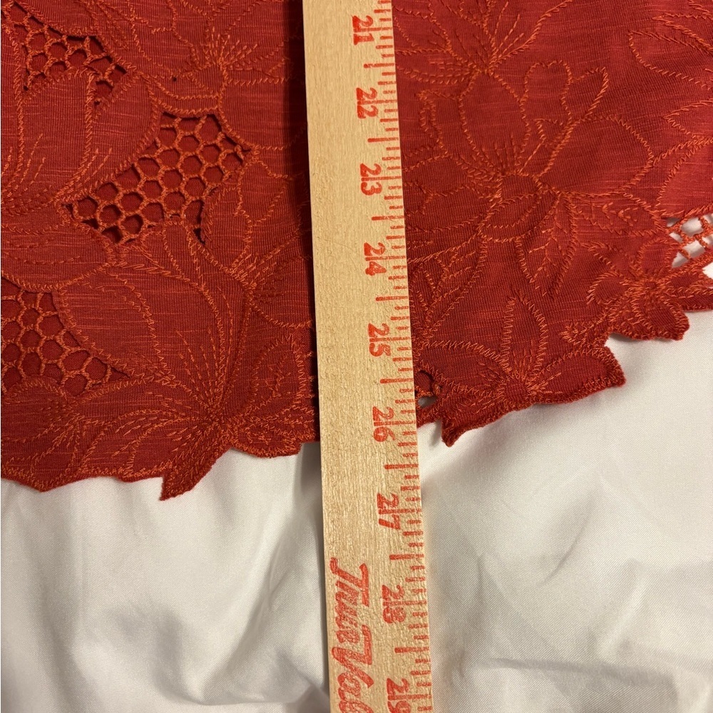 ADIVA Lace Hem Short Sleeve Top – Women’s Large - Picture 5 of 8